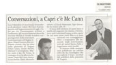 Conversazioni, a Capri c'è McCann