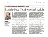 Rushdie-bis: a Capri parlerà di accidia