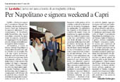 Per Napolitano e signora weekend a Capri