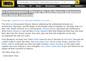Le Conversazioni: Films of My Life Marina Abramovic and Daniel Libeskind