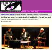 Marina Abramovic and Daniel Libeskind in Conversazioni